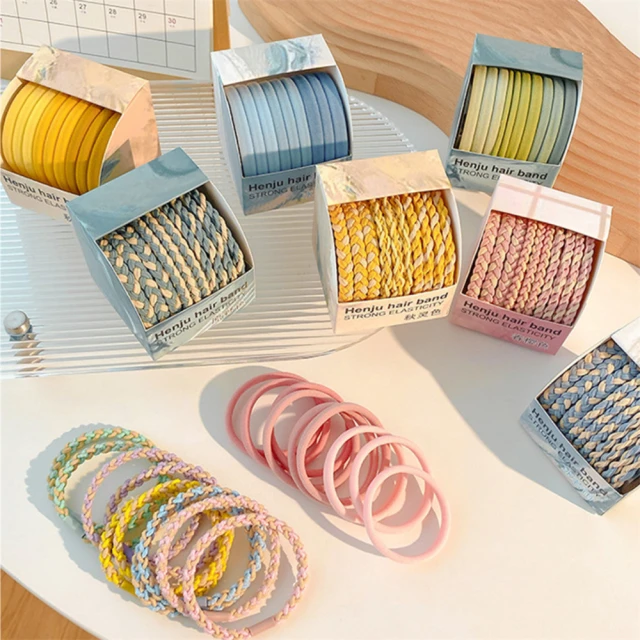 高彈力糖果色麻花髮圈(1組入) 款式可選【小三美日】 DS016683 歷史價格詳細信息