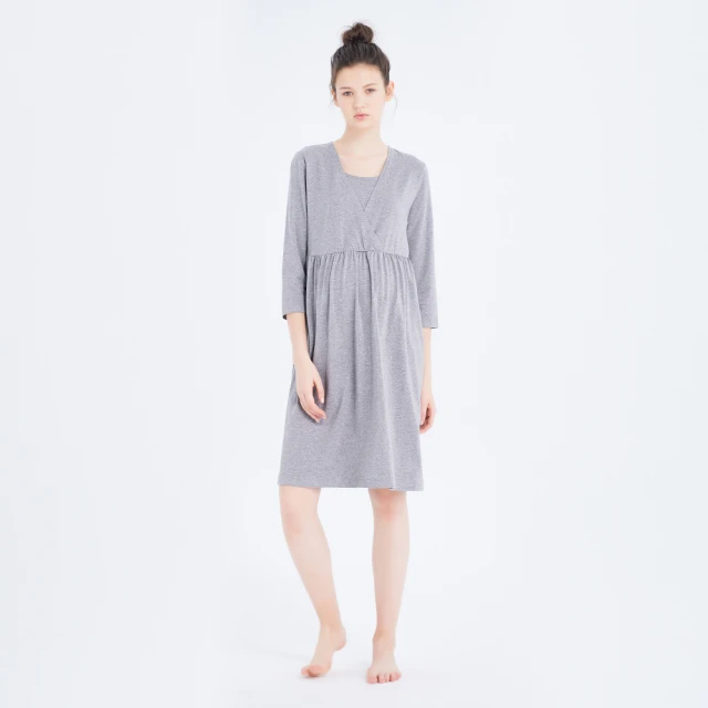 Gennies奇妮 交叉V領哺乳洋裝(丈青TPA39) 歷史價格詳細信息