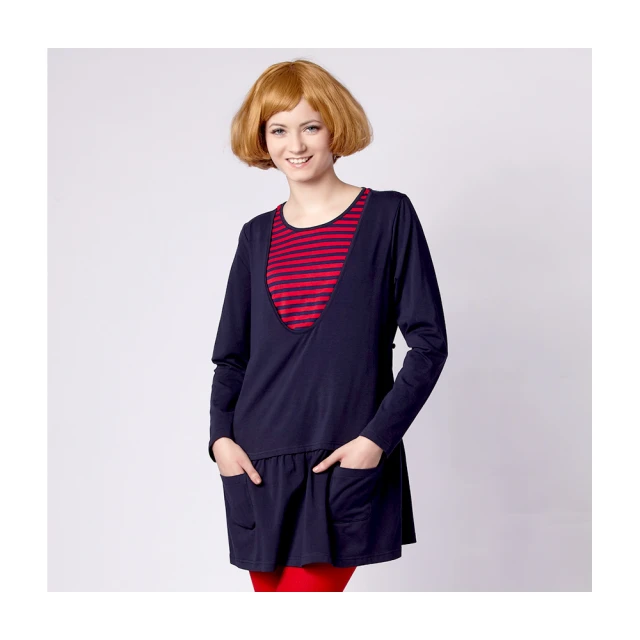 Gennies奇妮 拼接造型休閒洋裝-灰黑黃(T1C01) 歷史價格詳細信息