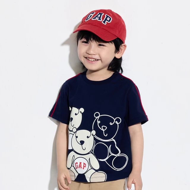 Gap 男幼童 Logo短袖T恤短褲套裝-紅色套裝(663624) 歷史價格詳細信息