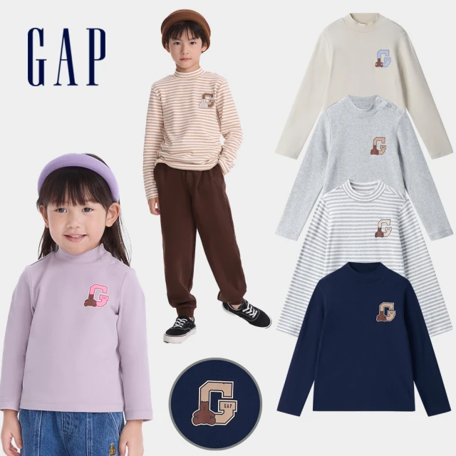 【GAP】兒童裝 Logo小熊短袖T恤 厚磅密織親膚系列-多色可選(858661) 歷史價格詳細信息