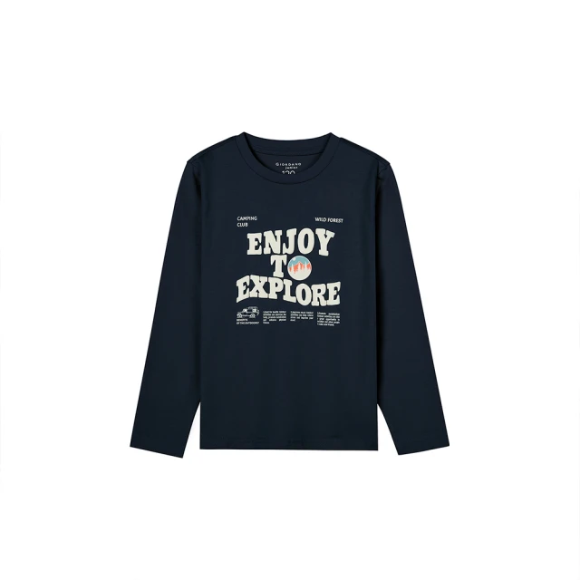 【GIORDANO 佐丹奴】童裝印花長袖上衣 Brave Kids系列(01 新海軍藍) 歷史價格詳細信息