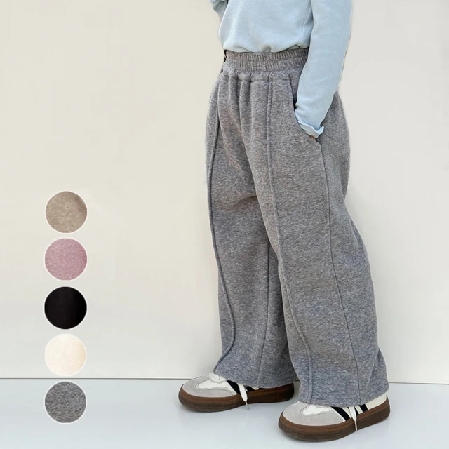 【橘魔法】日系風格子後鬆緊磨毛九分寬褲（小孩賣場）(褲裙 褲子 闊腿褲 大童 女童 童裝 兒童 親子裝) 歷史價格詳細信息