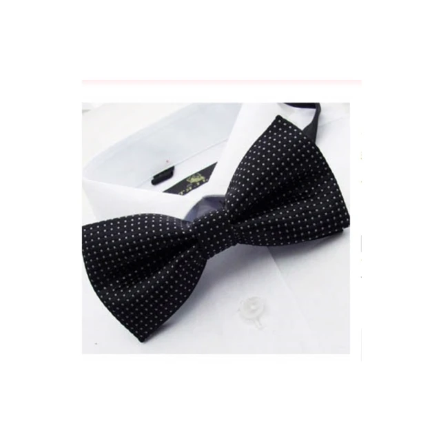 【拉福】兒童領結糾糾點點小紳士專用領結(黑銀絲點點) 歷史價格詳細信息