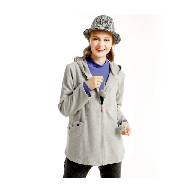 Gennies奇妮 連帽休閒感長版春夏哺乳衣-粉/咖/深藍/白(GNA57) 歷史價格詳細信息