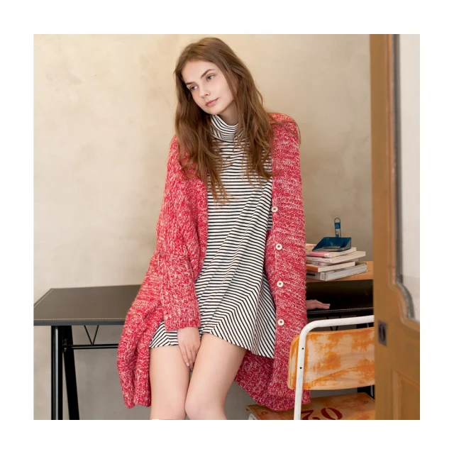 Gennies奇妮 鬆高領棉質針織五分袖上衣-紅/桃紅/紫/灰/深灰(GS202) 歷史價格詳細信息