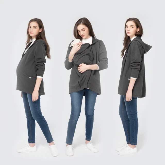 Gennies奇妮 連帽休閒感長版春夏哺乳衣-粉/咖/深藍/白(GNA57) 歷史價格詳細信息