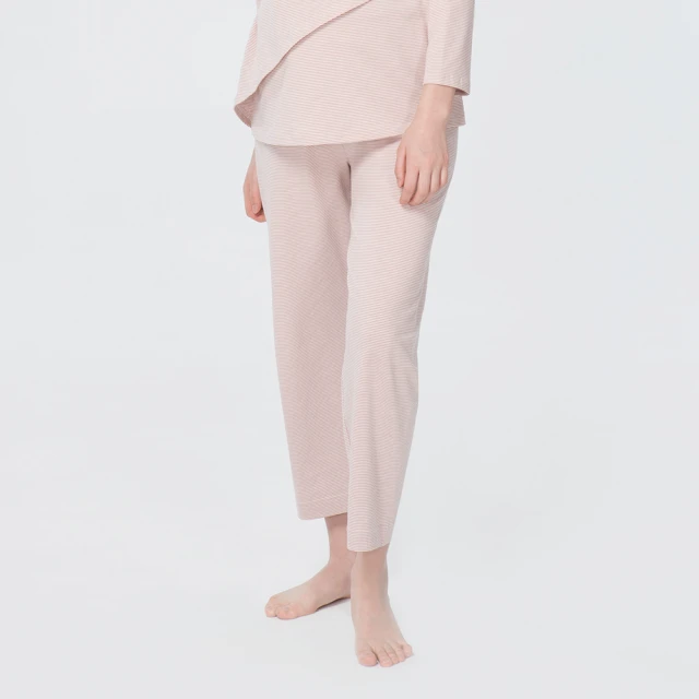 Gennies奇妮 親膚直筒休閒孕婦褲(條紋粉TPA46) 歷史價格詳細信息