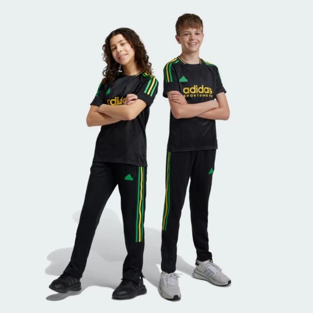 【adidas 愛迪達】大童 男童 女童 長袖上衣 長褲 運動套裝 亞規 I DY LK JOG 白綠 IV9628 歷史價格詳細信息