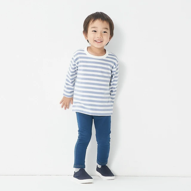 【MUJI 無印良品】幼兒棉混聚酯纖維高腰丹寧感緊身褲(共3色) 歷史價格詳細信息