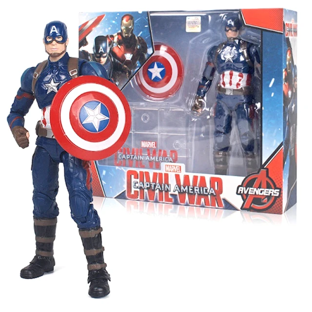 漫威英雄公仔玩具模型關節可動玩偶美國隊長蜘蛛人鋼鐵人浩克 626801(復仇者聯盟 平輸品)【小品館】 歷史價格詳細信息