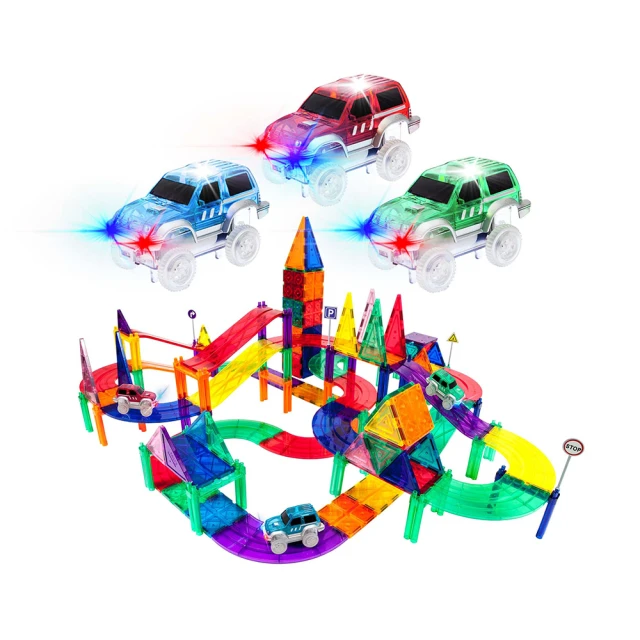 PicassoTiles磁力積木-賽車軌道128PCS(PTR128） 歷史價格詳細信息