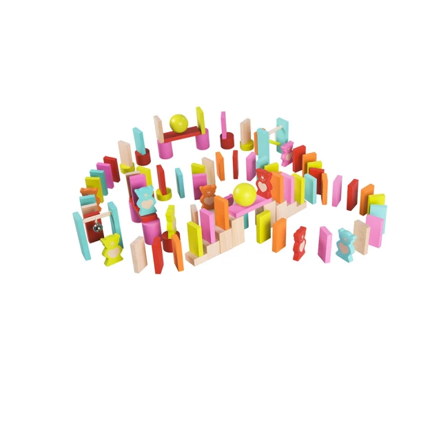 多米諾骨牌啟蒙益智兒童玩具寶寶積木拼裝實木大號 歷史價格詳細信息