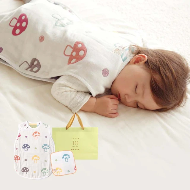 【Hoppetta】六層紗蘑菇防踢背心手繪袋手帕禮袋組(momo限定日本製冬暖夏涼四季款) 歷史價格詳細信息