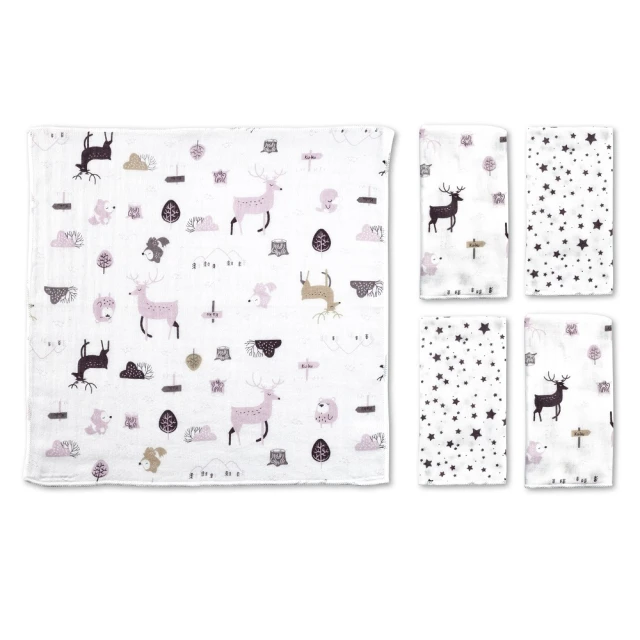 酷咕鴨北歐迷境森林紗 布手帕5入(藍星森林/粉彩森林) 歷史價格詳細信息