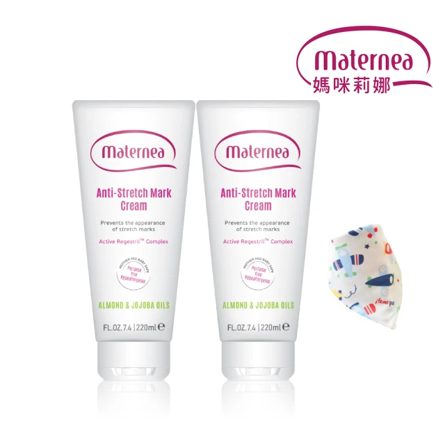 【媽咪莉娜】無痕美體霜-重量瓶220ml x2+三角口水巾(妊娠霜/撫紋霜) 價格比較,價格查詢,歷史價格詳細信息