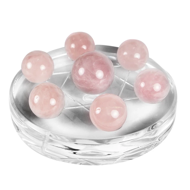 【七星陣】粉水晶七星陣~玻璃盤15公分~主珠4公分~副珠3公分 歷史價格詳細信息