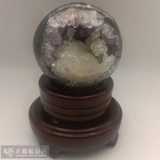 【兆豐藝品】烏拉圭開口笑水晶球(445g) 歷史價格詳細信息