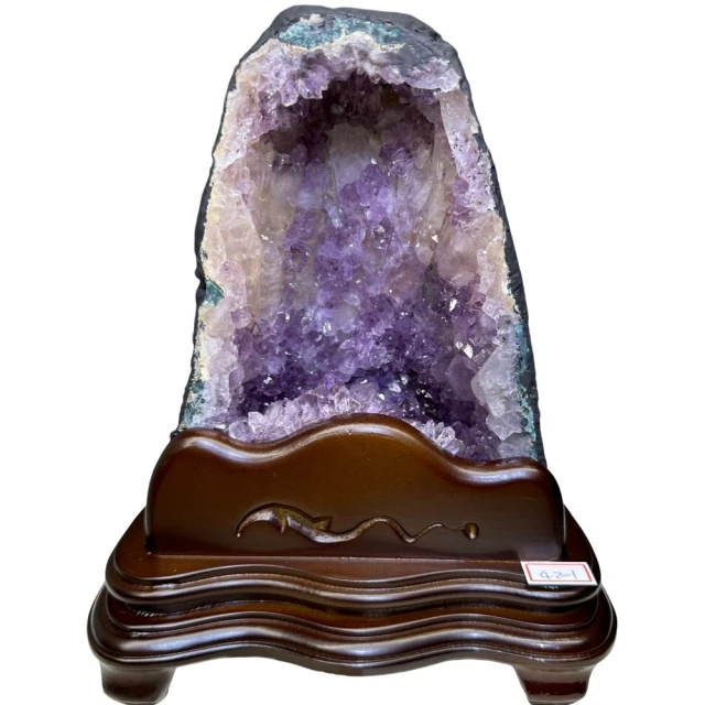 精選巴西紫水晶洞一對(2支)47.5公斤~優惠價:48888元~木座免費贈送!開口寬*有深度*紫度夠 ! 歷史價格詳細信息