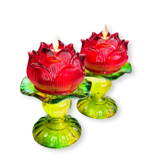 【新韻】琉璃心燈燭台電子蠟燭一對同色組(A010) 歷史價格詳細信息