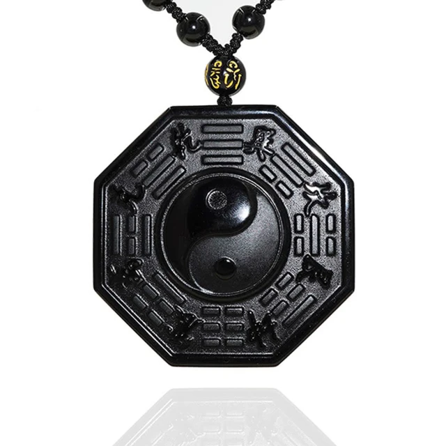 玉珮 黑曜石彩虹眼龍牌吊墜金曜石項鏈情侶款四海龍王天然水晶 歷史價格詳細信息