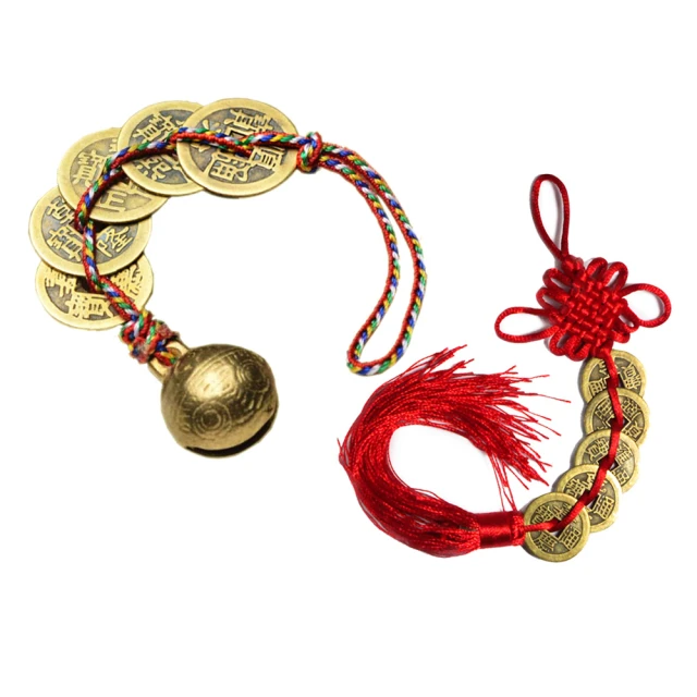 銅五帝錢＋銅鈴噹一對，綁貔貅脖子專用，可調式 歷史價格詳細信息