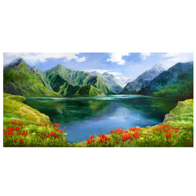 御畫房 雄風萬里 國家一級畫師手繪油畫60×90cm(VF-68) 歷史價格詳細信息