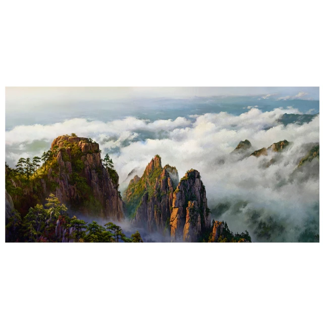 御畫房 雄風萬里 國家一級畫師手繪油畫60×90cm(VF-68) 歷史價格詳細信息