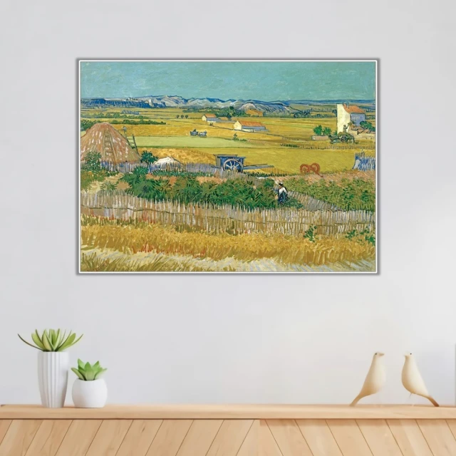 梵谷豐收壁畫客廳裝飾畫沙發背景牆三聯掛畫肌理油畫 歷史價格詳細信息