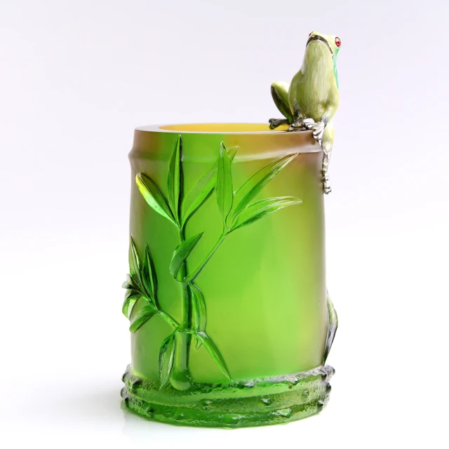 【三卡寶】文人書房必備-通天達地琉璃筆筒(擺飾/擺件) 歷史價格詳細信息