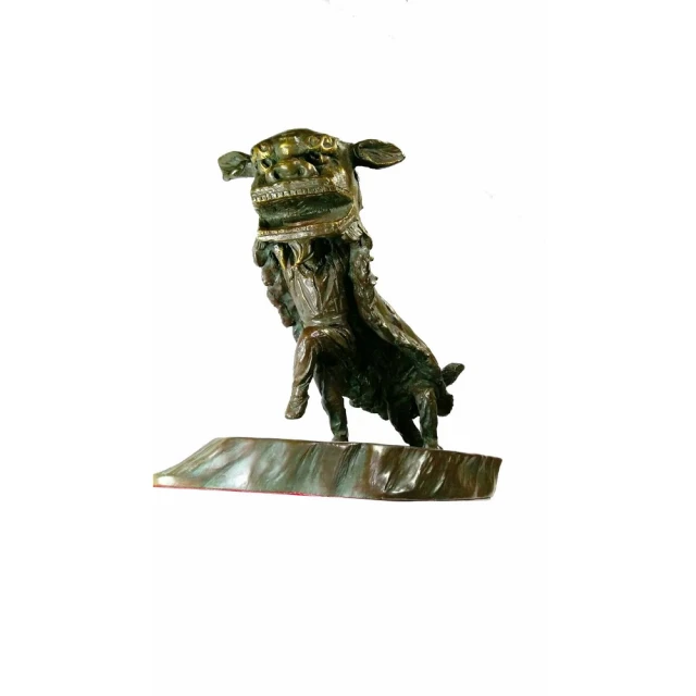 [福田工藝]獅子銅香爐/造形古樸皮殼溫潤/古色古香[37] 歷史價格詳細信息