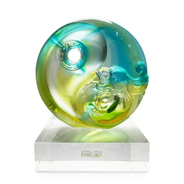 【琉璃工房】生機共創 鯉魚文鎮含壓克力底座(榮升 新居喬遷 生日 開業誌慶 節日贈禮) 歷史價格詳細信息