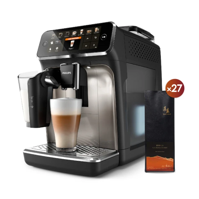 【Philips 飛利浦】LatteGo★全自動義式咖啡機(EP5447/84 香檳金)+飛利浦PM0.003奈米級空氣清淨機(AC0819) 歷史價格詳細信息