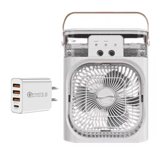 桌面風扇 桌面加濕器 桌面小夜燈 辦公室風扇 製冷加溼 小型電風扇 充電便攜usb噴霧風扇 靜音迷你 歷史價格詳細信息