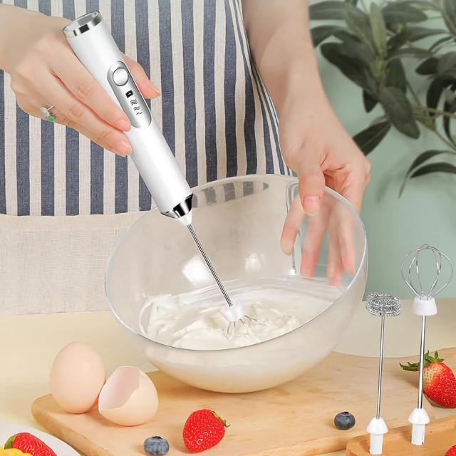 手持無線電動攪拌棒【升級液晶款】(一機兩頭/USB充電) 攪拌棒 打蛋器 手持奶泡器 歷史價格詳細信息