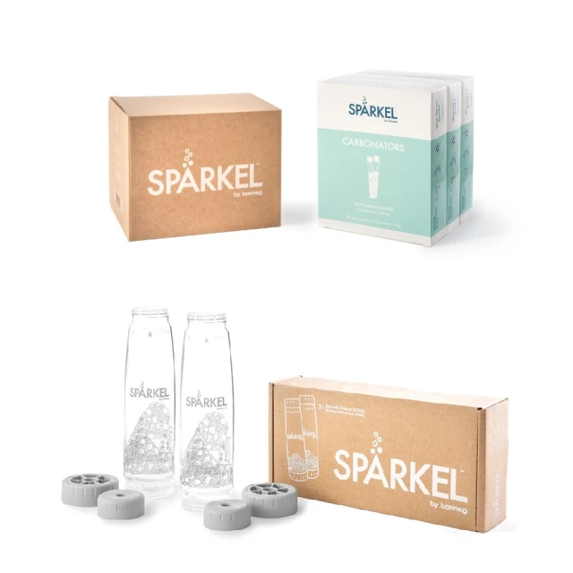 【加拿大 Sparkel】免鋼瓶萬用電動氣泡水機 贈氣泡粉180入+瓶2入-酒/果汁/茶/果粒皆可起泡(單機超豪華組) 歷史價格詳細信息