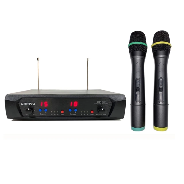 CHIAYO 嘉友 NDR-2120 VHF雙頻道自動對頻選訊無線麥克風接收機 含手握無線麥克風2支組 歷史價格詳細信息