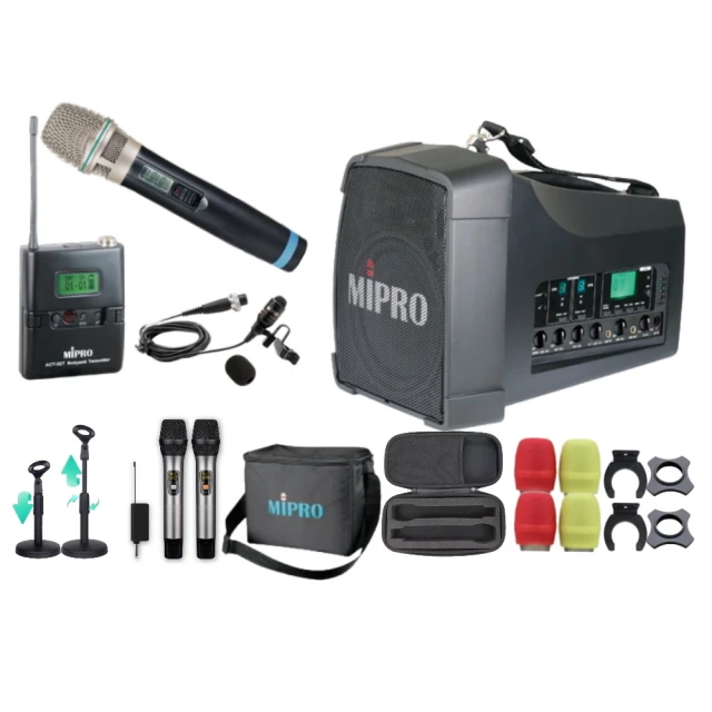 MIPRO MA-200D 手提肩掛式雙頻道大聲公無線喊話器 藍芽/MP3/ECHO功能附2支無線麥克風ACT-32H 歷史價格詳細信息