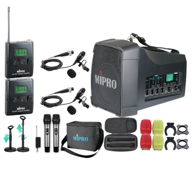 MIPRO MA-200D 手提肩掛式雙頻道大聲公無線喊話器 藍芽/MP3/ECHO功能附2支無線麥克風ACT-32H 歷史價格詳細信息