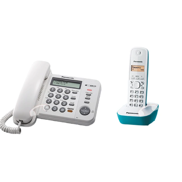 【Panasonic 國際牌】經典有線電話機(KX-TS520 時尚白)+數位高頻無線電話(KX-TG1611 奶油白) 歷史價格詳細信息