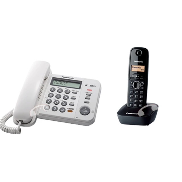 【Panasonic 國際牌】經典有線電話機(KX-TS520 時尚白)+數位高頻無線電話(KX-TG1611 奶油白) 歷史價格詳細信息
