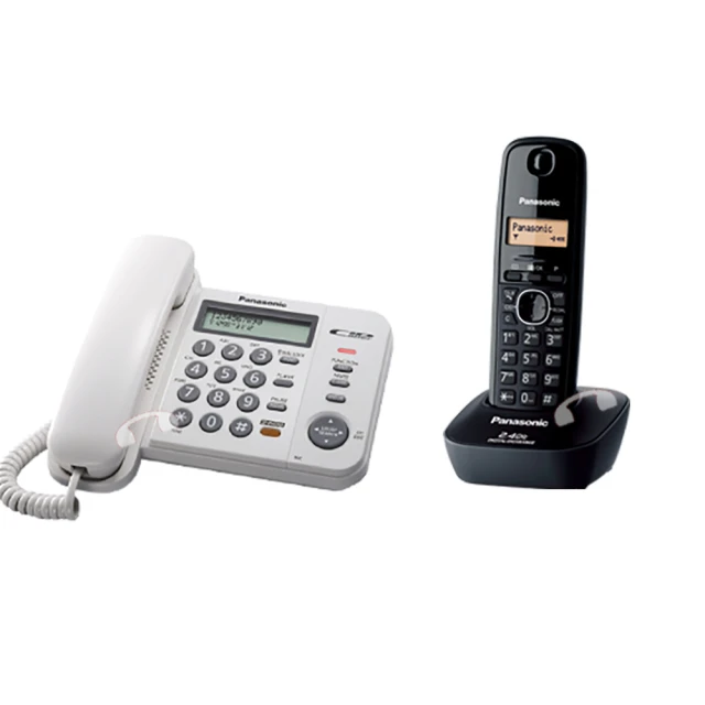 【Panasonic 國際牌】經典有線電話機(KX-TS520 時尚白)+數位高頻無線電話(KX-TG1611 奶油白) 歷史價格詳細信息