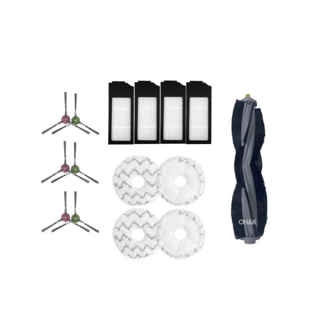 【CHAK恰可】ECOVACS 科沃斯 X1 副廠掃地機配件耗材超值組(主刷×1 邊刷×3 濾網×4 拖布×2) 歷史價格詳細信息