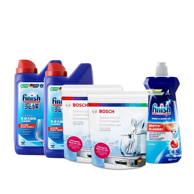 【BOSCH 博世】洗碗機清潔劑套餐(洗碗錠2盒+軟化鹽1包) 歷史價格詳細信息