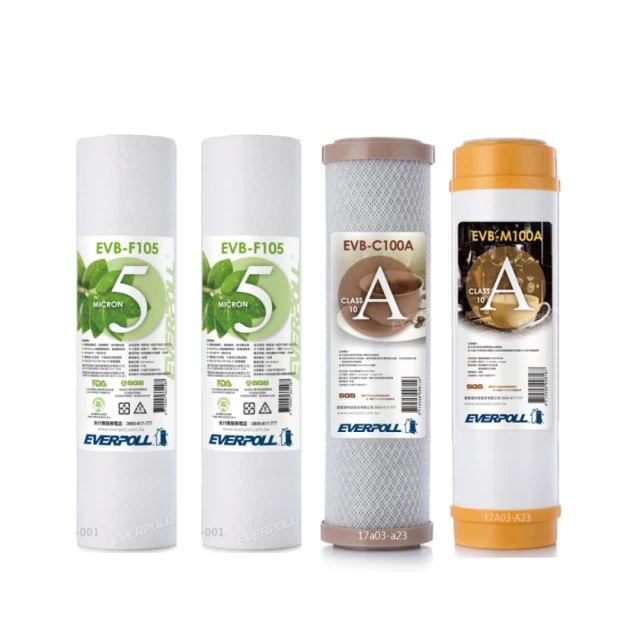 【EVERPOLL】10英吋網狀壓縮活性碳棒濾芯 EVB-C100A (4支入) 歷史價格詳細信息