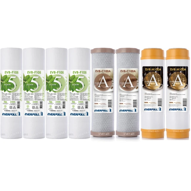 【EVERPOLL】10英吋網狀壓縮活性碳棒濾芯 EVB-C100A (4支入) 歷史價格詳細信息