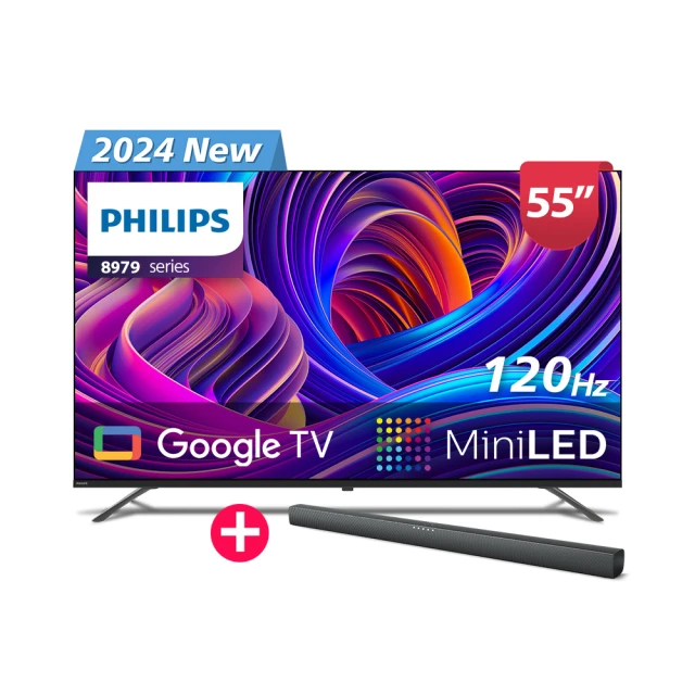 【Philips 飛利浦】55吋4K 120Hz QD Mini LED Google TV 智慧顯示器(55PML9108) 歷史價格詳細信息