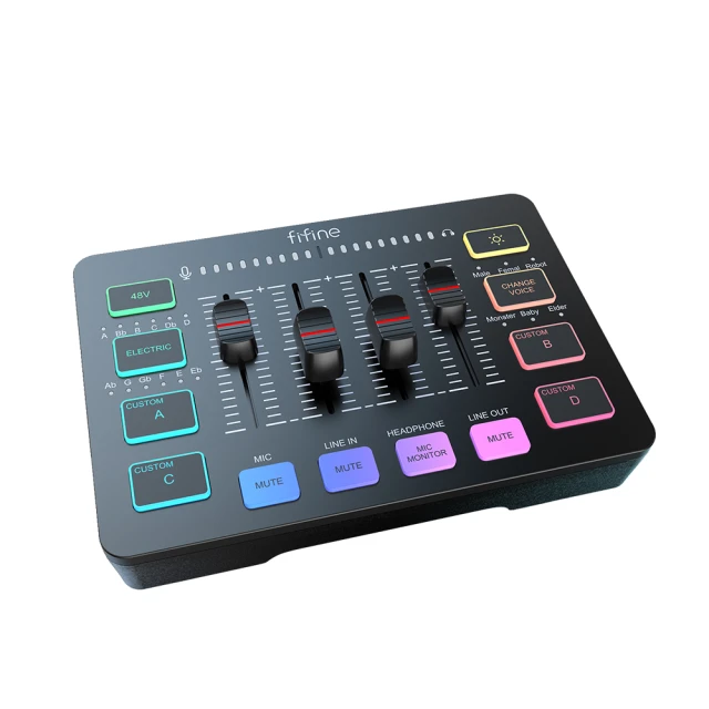 FIFINE SC3 RGB音訊混音器USB直播聲卡(黑色) 歷史價格詳細信息