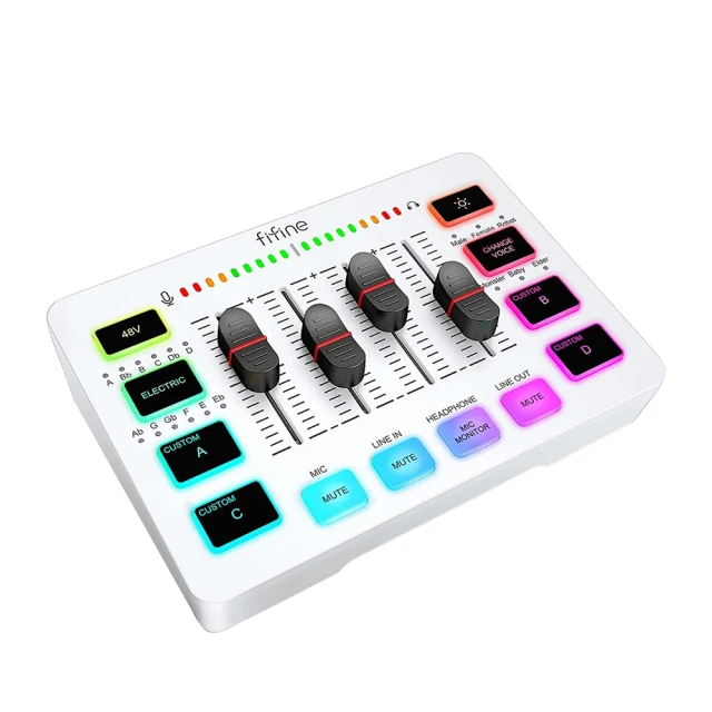 FIFINE SC3 RGB音訊混音器USB直播聲卡(黑色) 歷史價格詳細信息