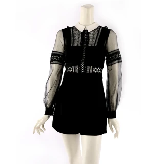 黑色無袖蕾絲短洋裝 有絲綢內裡 歷史價格詳細信息